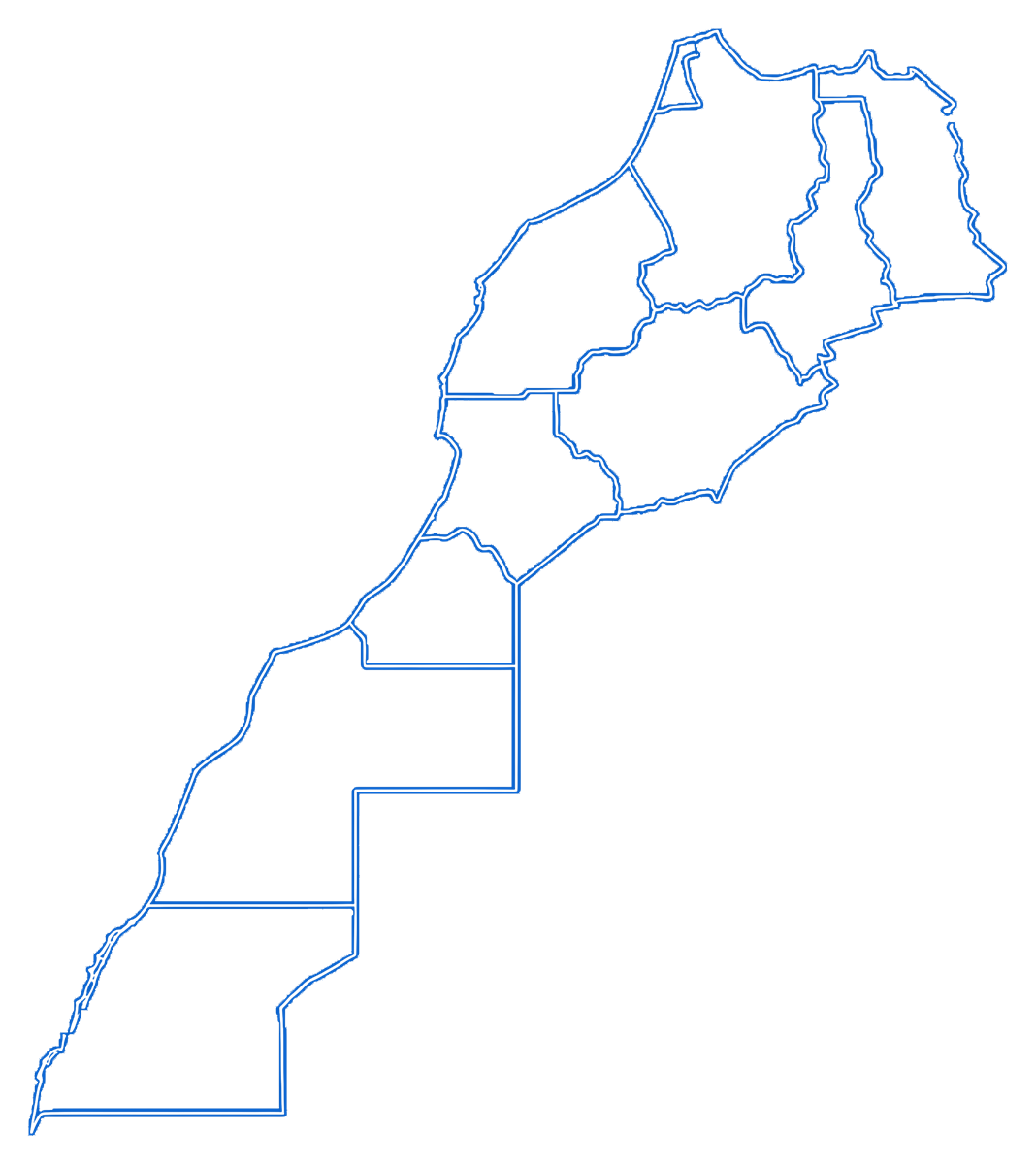 خريطة المغرب وحدود جهاته